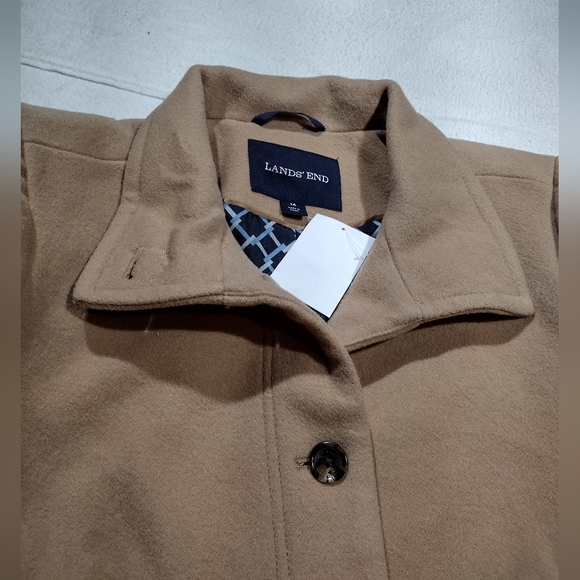 LANDS' END | Women's Button Down Cocoon Car Coat NWOT - Picture 15 of 16